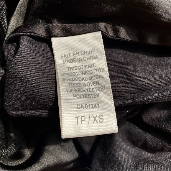 TWIK XS Black Long Sleeve Mixed Fabric Pleated Top - Picture 9 of 15